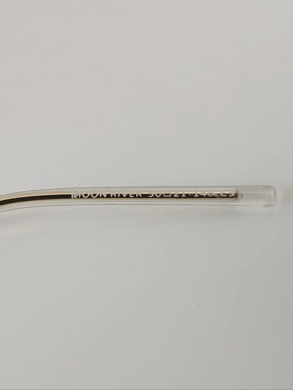 Moon River. Elegant. Round Gold Metal Frame Glasses. Details.